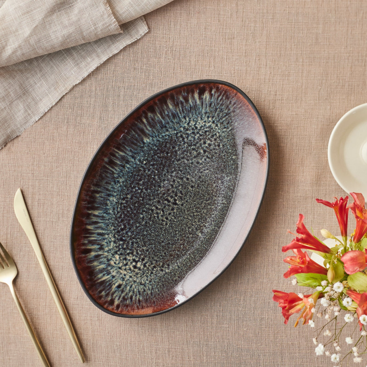 Galactic Black Serving Platter 30 cm