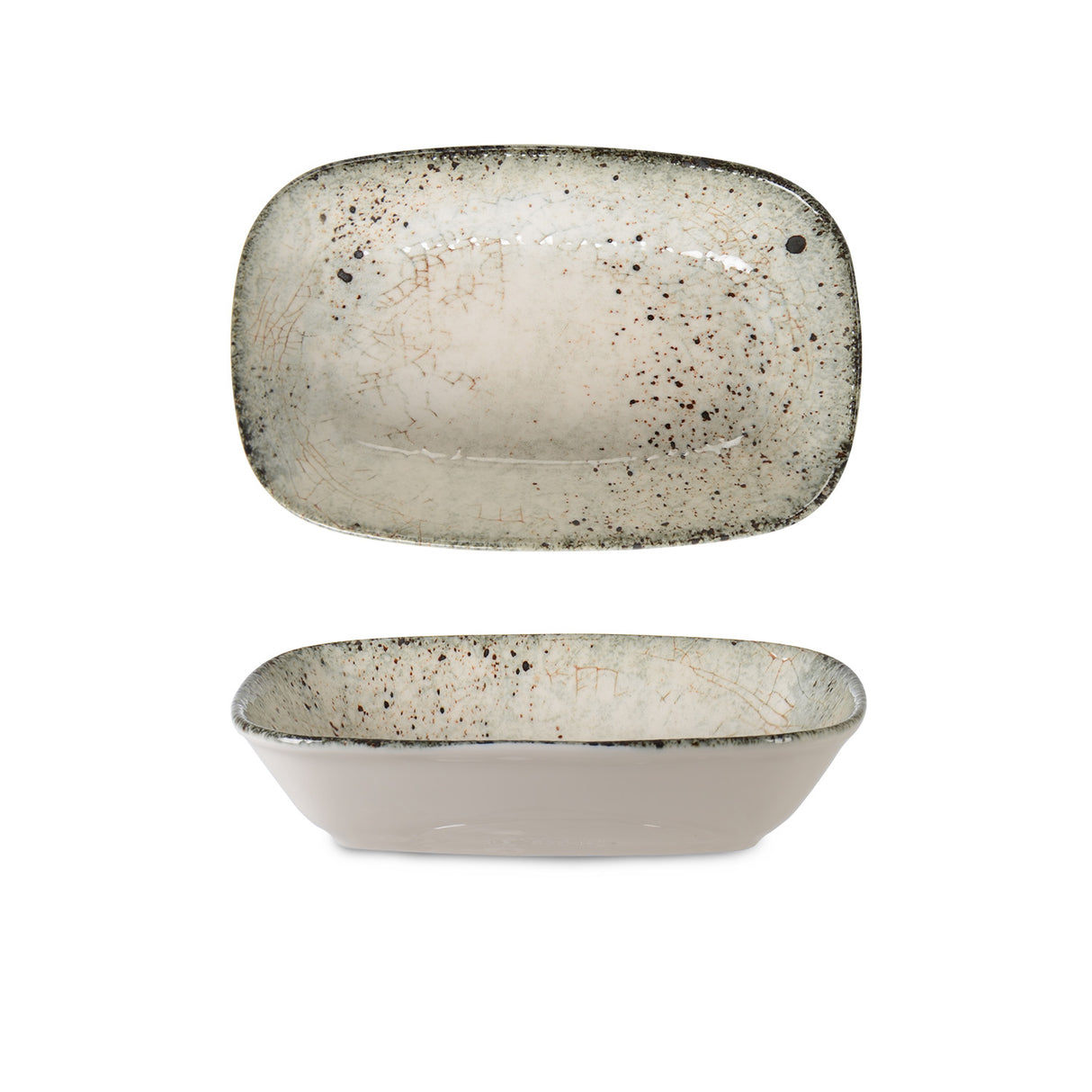 Natural 14cm Premium Porcelain Rectangular Bowl