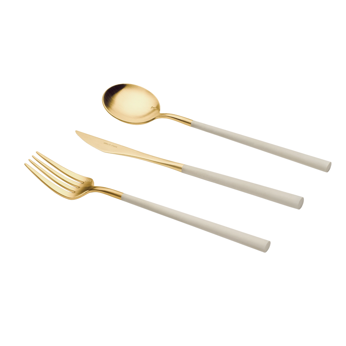 Neo Ivory Gold cutlery range — range photograph