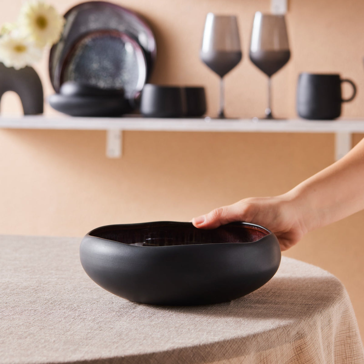 Galactic Black Pasta Bowl 21 cm