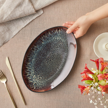 Galactic Black Serving Platter 30 cm