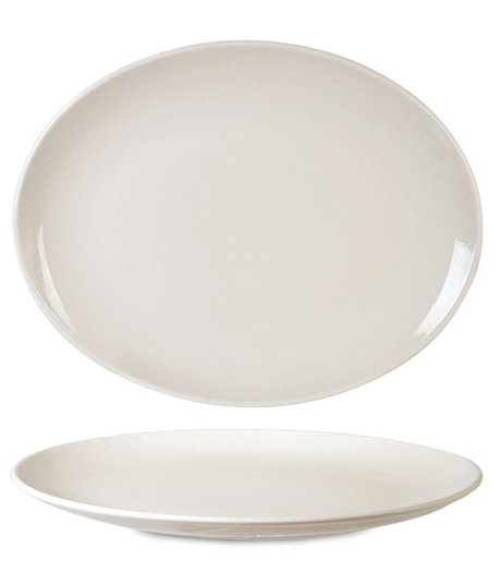 Cream Ellips Oval Plate — catalogue design photograph