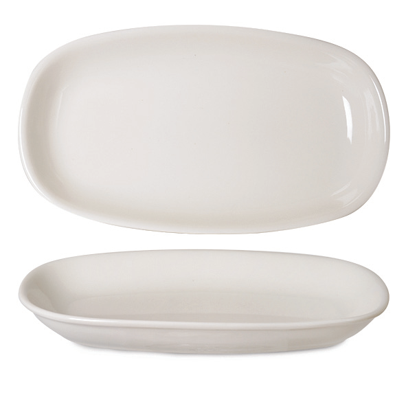 Cream Valencia Oval Plate — catalogue design photograph