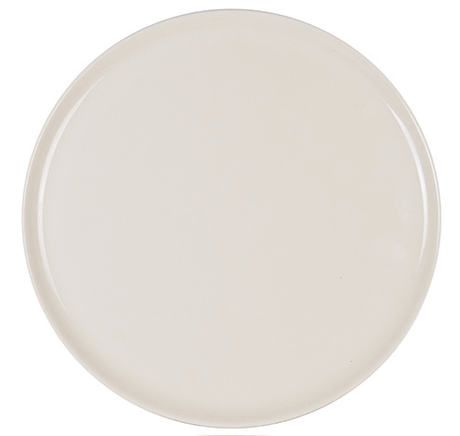 Cream Valencia Pizza Plate — catalogue design photograph